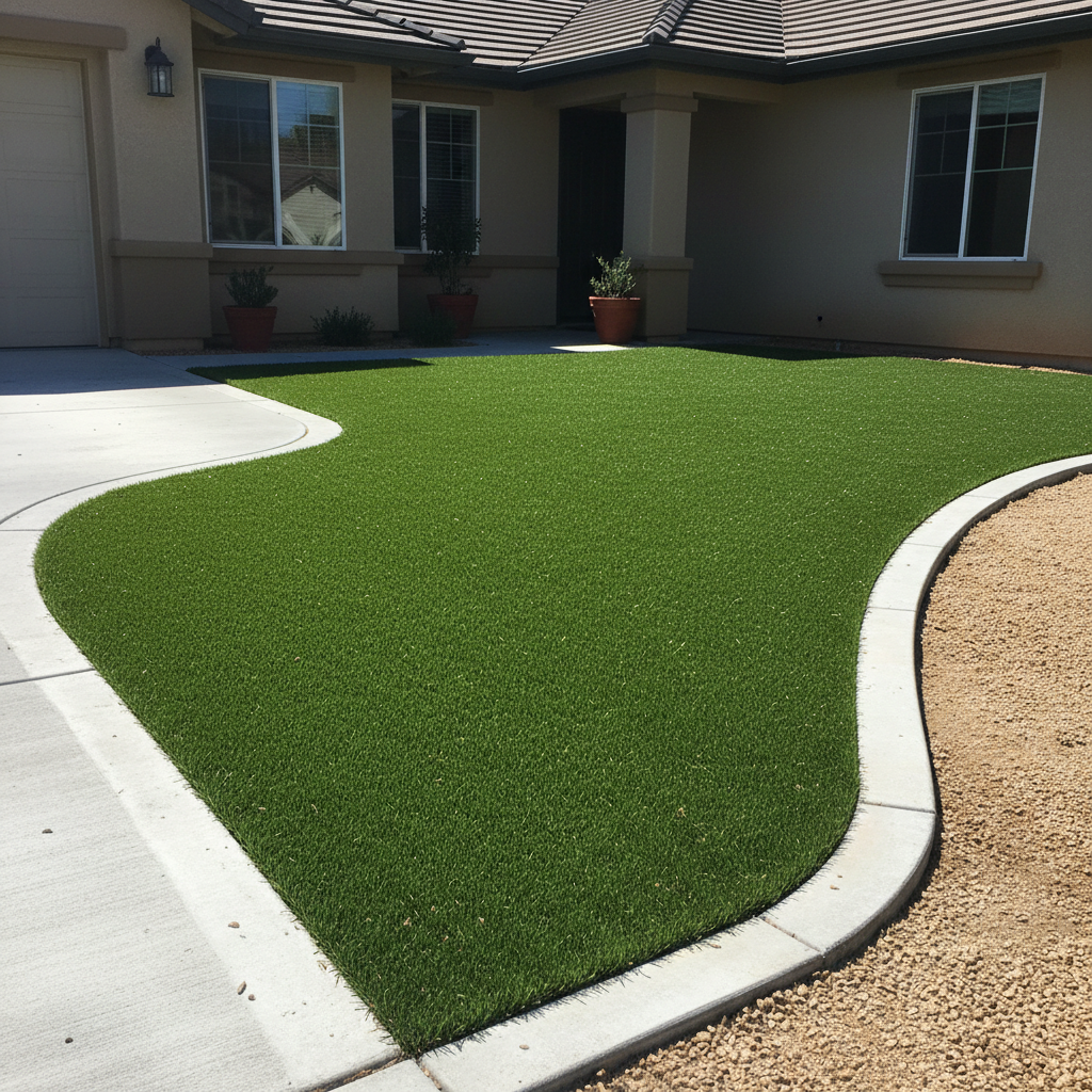 BlackHawk Landscaping artificial turf and drainage project