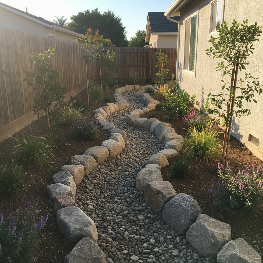 Channel drain by BlackHawk Landscaping